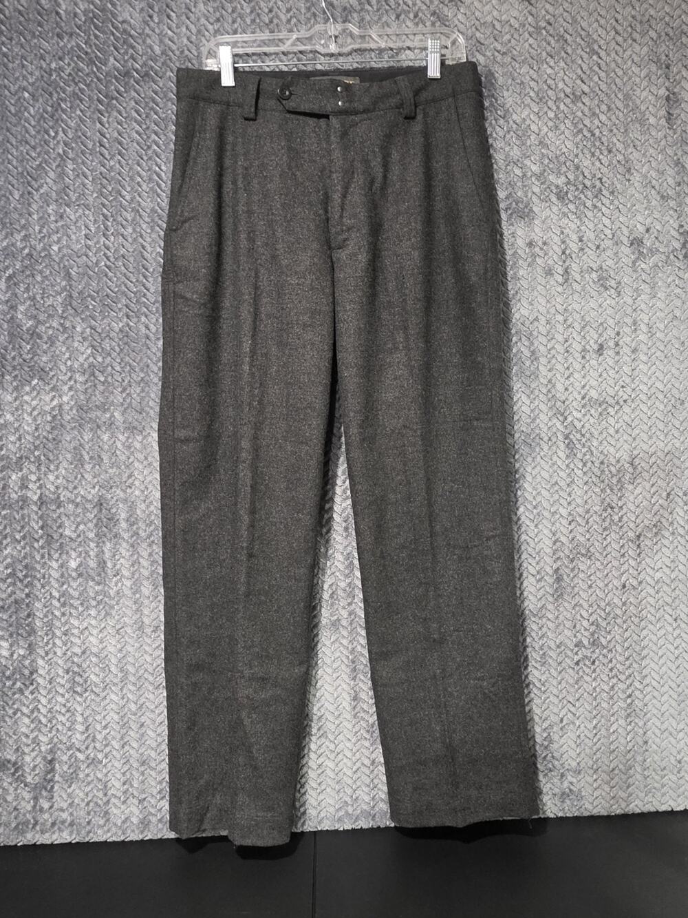 Banana Republic Men Office Wool Blend Pants Size 32 W 32 L Flat Front Classic